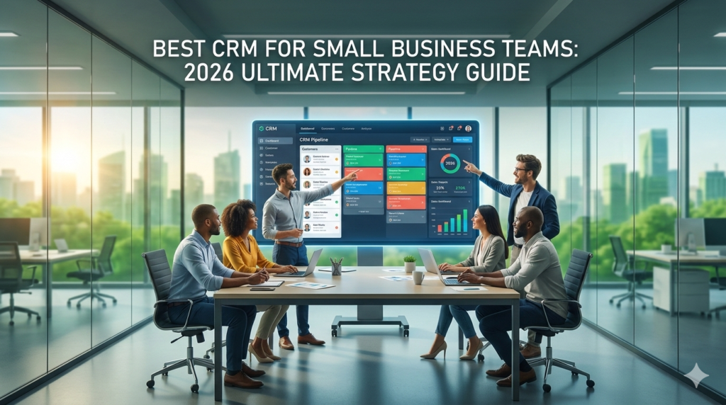 Best CRM for small business teams 2026 ultimate strategy guide cover image.