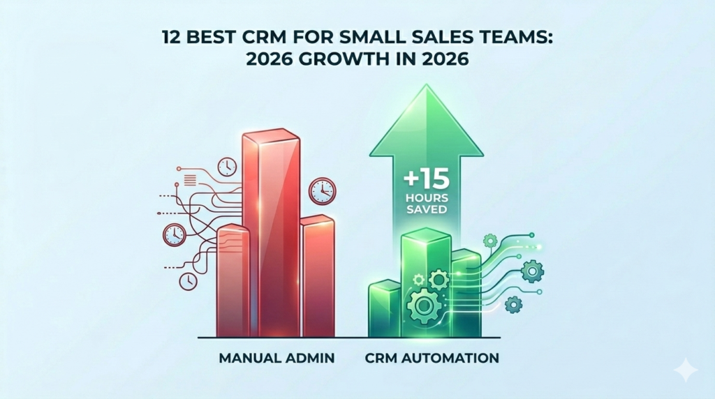 Chart showing time saved by a sales team after CRM implementation.